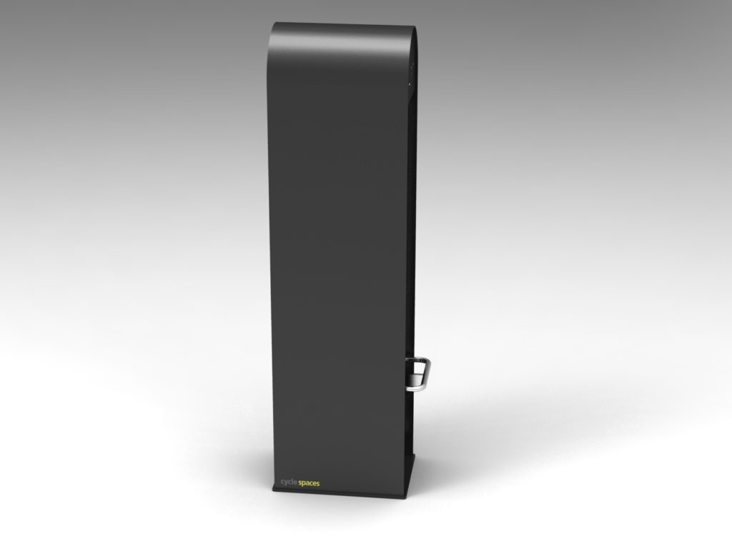 Cyklos WAVE-AIR manuaalinen polkupyöränpumppu jalkapolkimella ja mustalla värityksellä, kuva sivulta