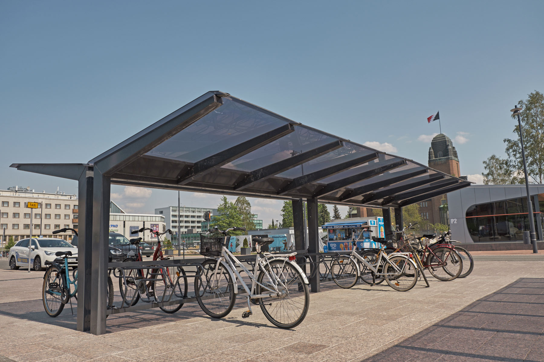 Pyöräkatos Joensuun torilla Cyklokselta