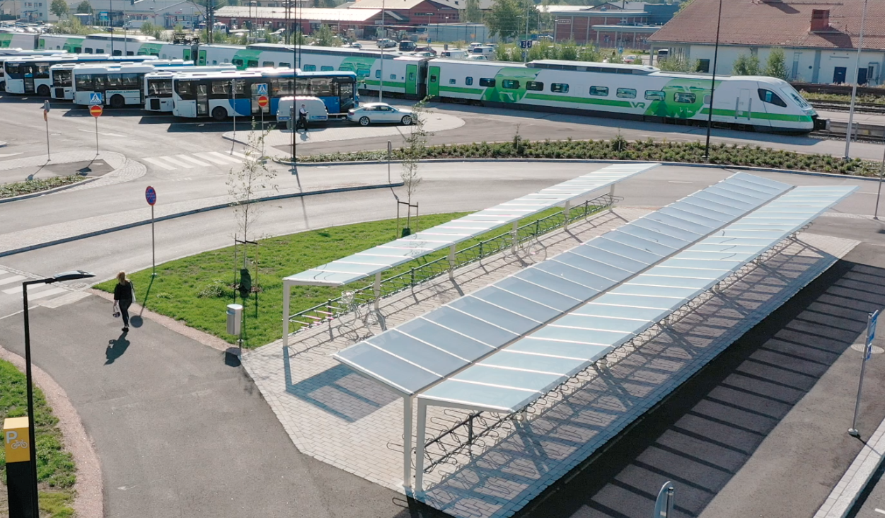 Kirkkonummen rautatieaseman pyöräpysäköinti