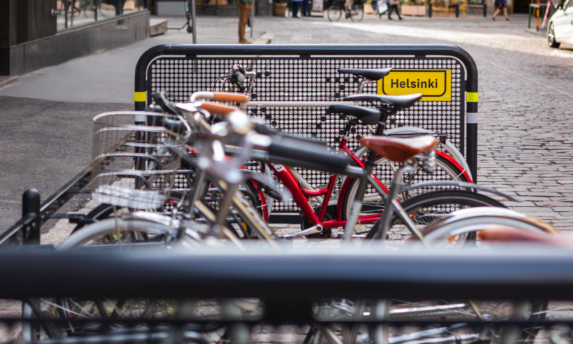 Pyöräpysäköinti kävelykadulla