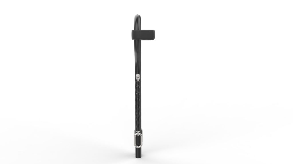 Cyklos BETA cykelpollare med cykelhållare och kätting från sidan