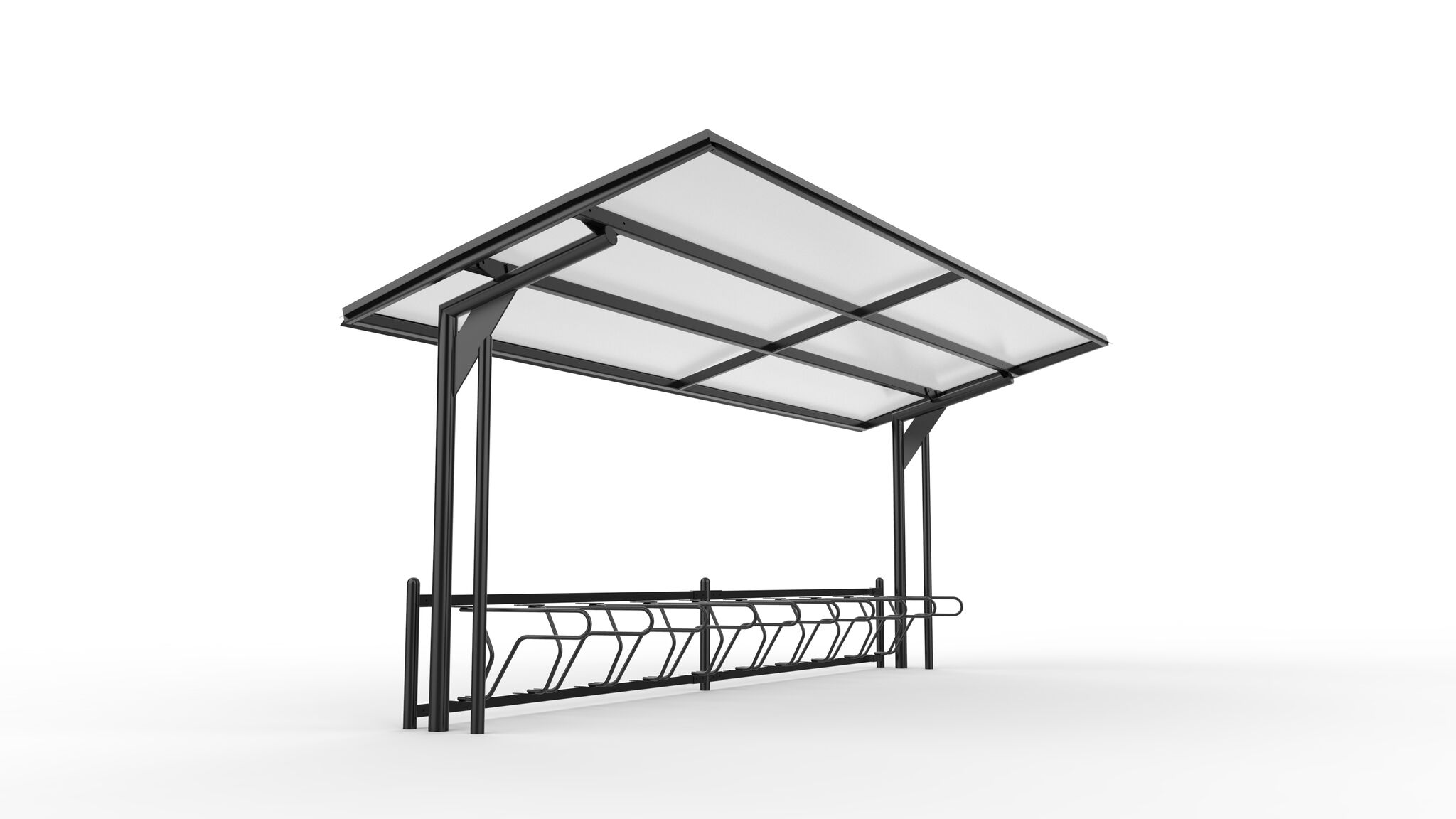 Rendering av cykeltak KAPPA från Cyklos i vit bakgrund